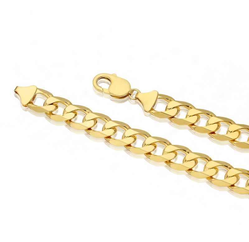 9ct Yellow Gold Men's 20'' Solid Curb Chain