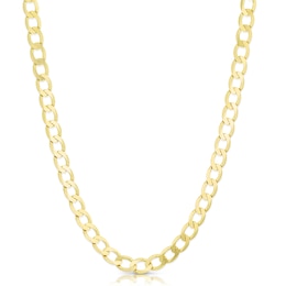 9ct Yellow Gold Men's 22'' Solid Curb Chain