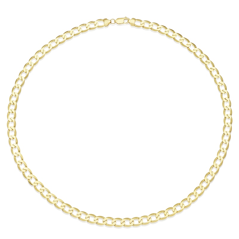 9ct Yellow Gold Men's 22 Inch Solid Curb Chain