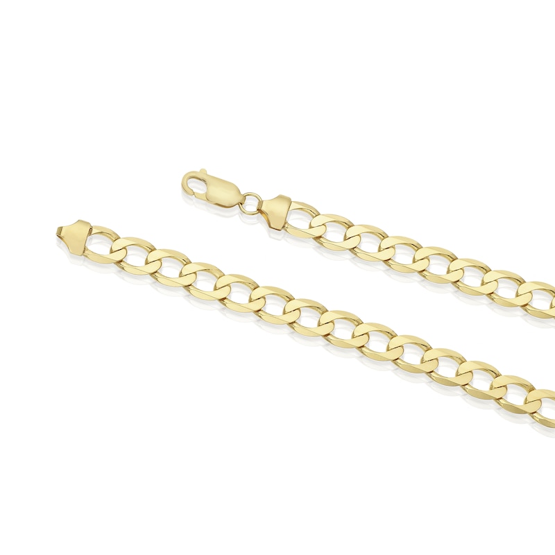 9ct Yellow Gold Men's 22 Inch Solid Curb Chain