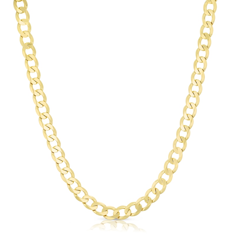 9ct Yellow Gold Men's 22'' Solid Curb Chain