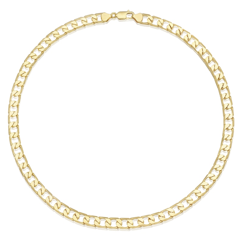 9ct Yellow Gold Men's 22 Inch Solid Curb Chain