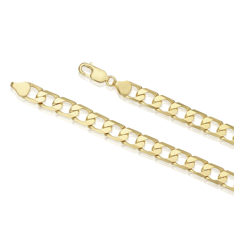 9ct Yellow Gold Men's 22 Inch Solid Curb Chain