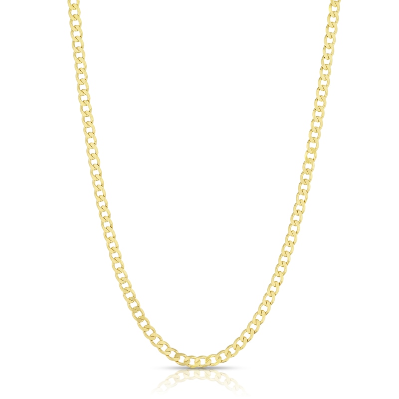 9ct Yellow Gold Men's 24'' Solid Curb Chain