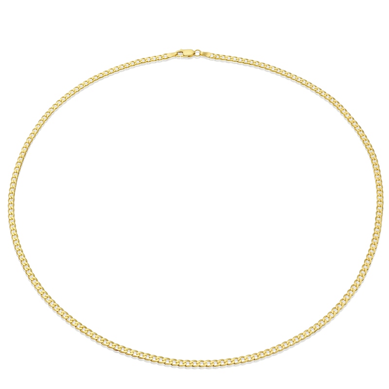 9ct Yellow Gold Men's 24'' Solid Curb Chain