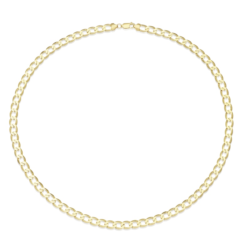 9ct Yellow Gold Men's 24'' Solid Curb Chain