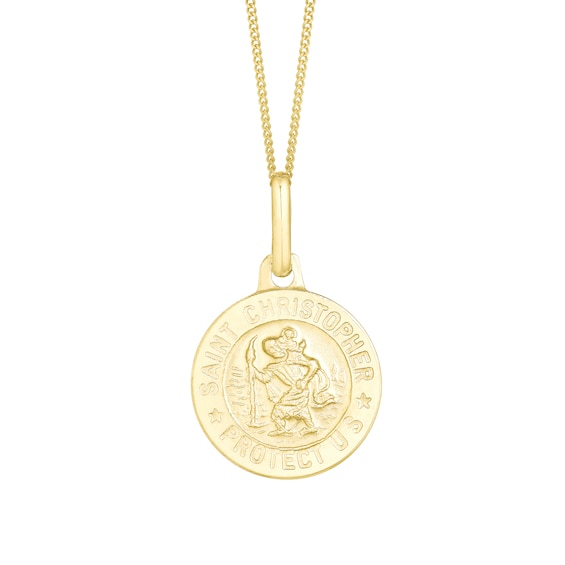 9ct Yellow Gold St Christopher Pendant