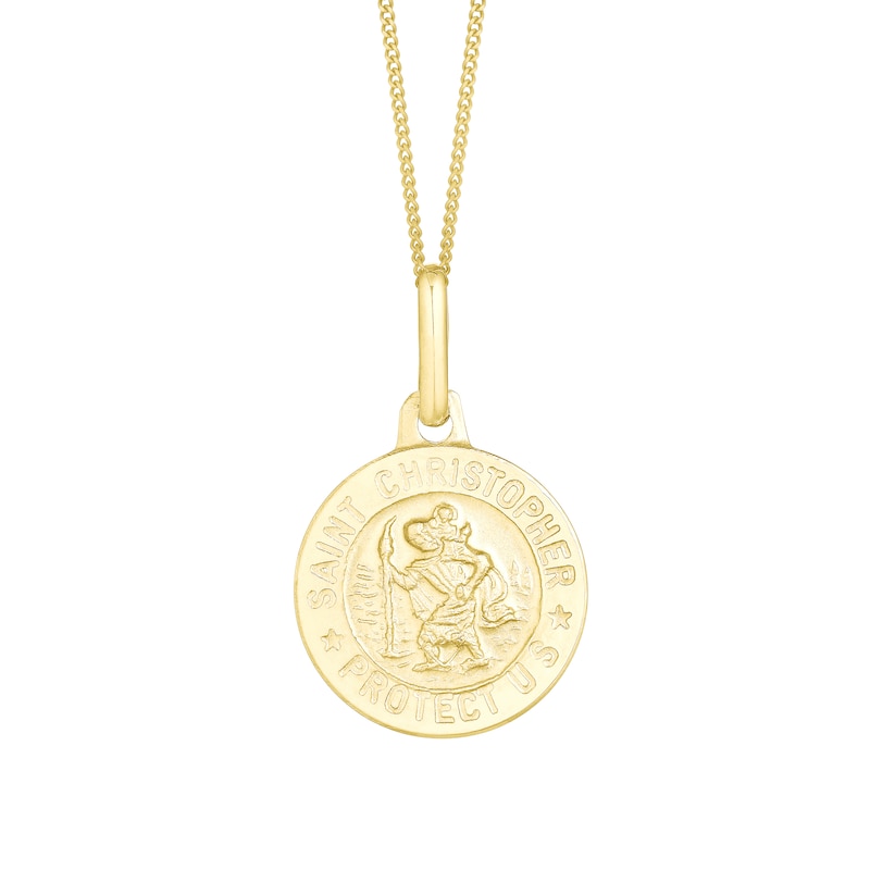 9ct Yellow Gold St Christopher Pendant