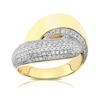 Thumbnail Image 2 of 18ct Yellow Gold 0.75ct Crossover Cocktail Ring