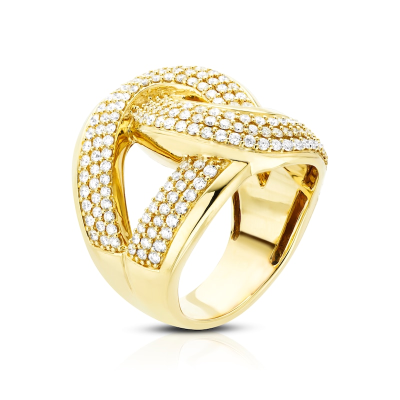 18ct Yellow Gold 1.40ct Interlink Cocktail Ring