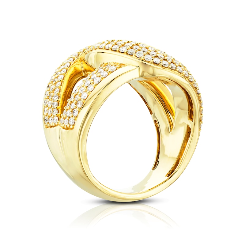 18ct Yellow Gold 1.40ct Interlink Cocktail Ring