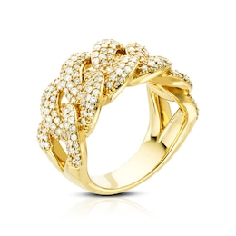 18ct Yellow Gold 1.25ct Chain Cocktail Ring