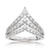 Thumbnail Image 2 of 18ct White Gold 1ct Diamond V-Shape Cocktail Ring