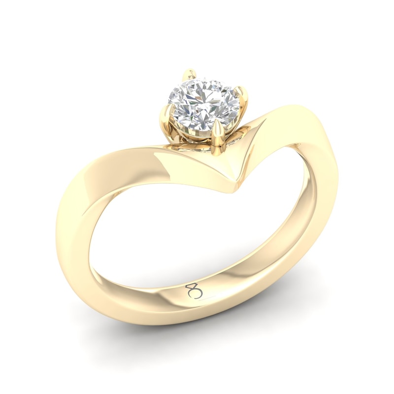 The Diamond Story 18ct Yellow Gold 0.50ct Diamond Shaped Ring
