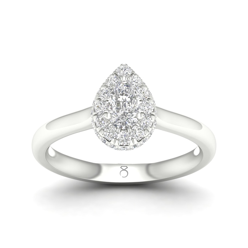 The Diamond Story Platinum 0.50ct  Diamond Pear Ring