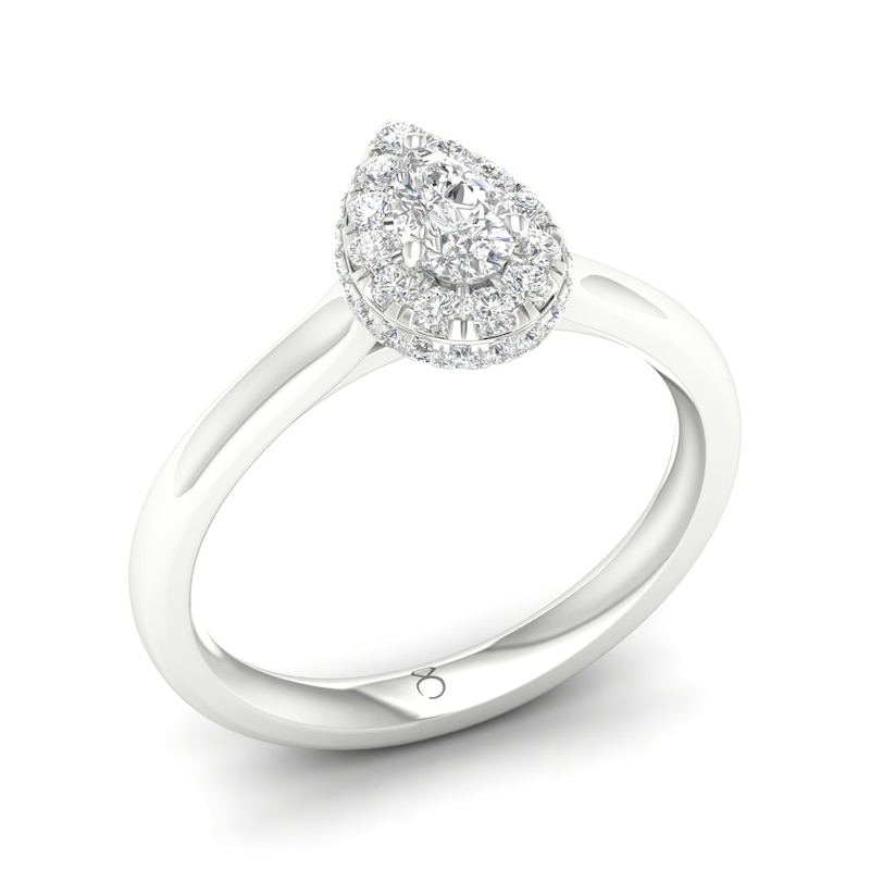 Main Image 2 of The Diamond Story Platinum 0.50ct  Diamond Pear Ring