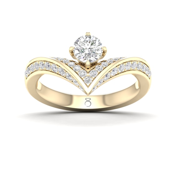 Engagement Ring The Diamond Story 18ct Yellow Gold 0.62ct Diamond Ring