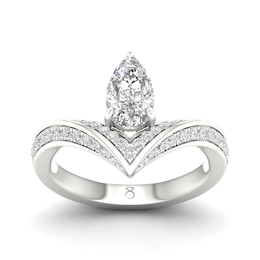 The Diamond Story Platinum 0.75ct Total Diamond Ring