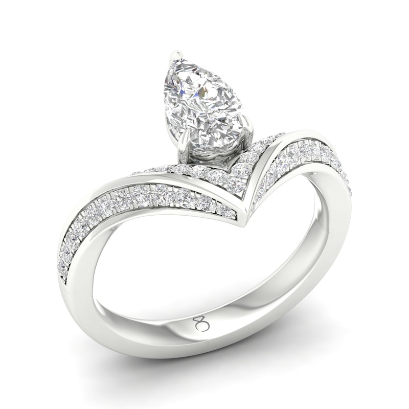 The Diamond Story Platinum 0.75ct Total Diamond Ring