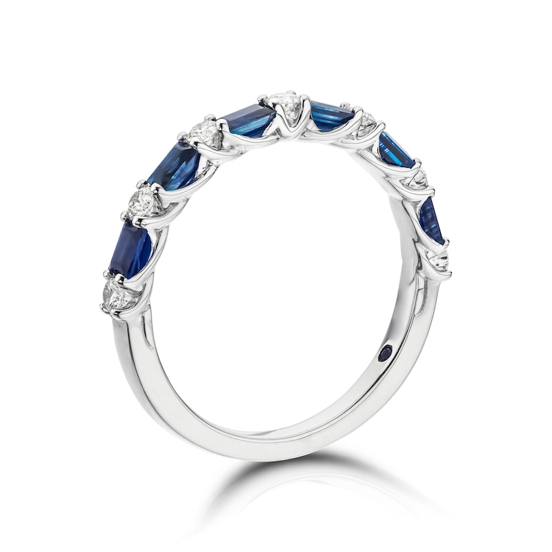 Vera Wang 18ct White Gold 0.18ct Diamond & Sapphire Ring