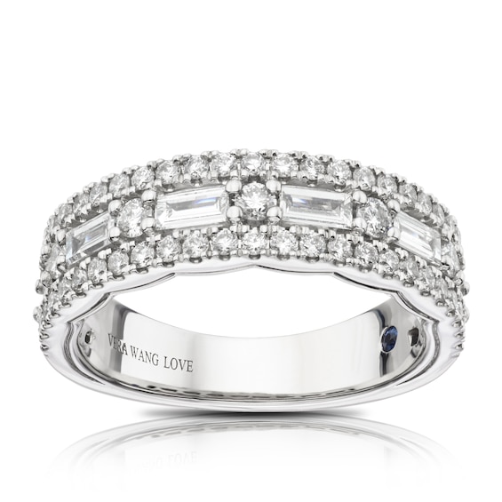 Vera Wang Platinum 0.95ct Total Diamond Eternity Ring