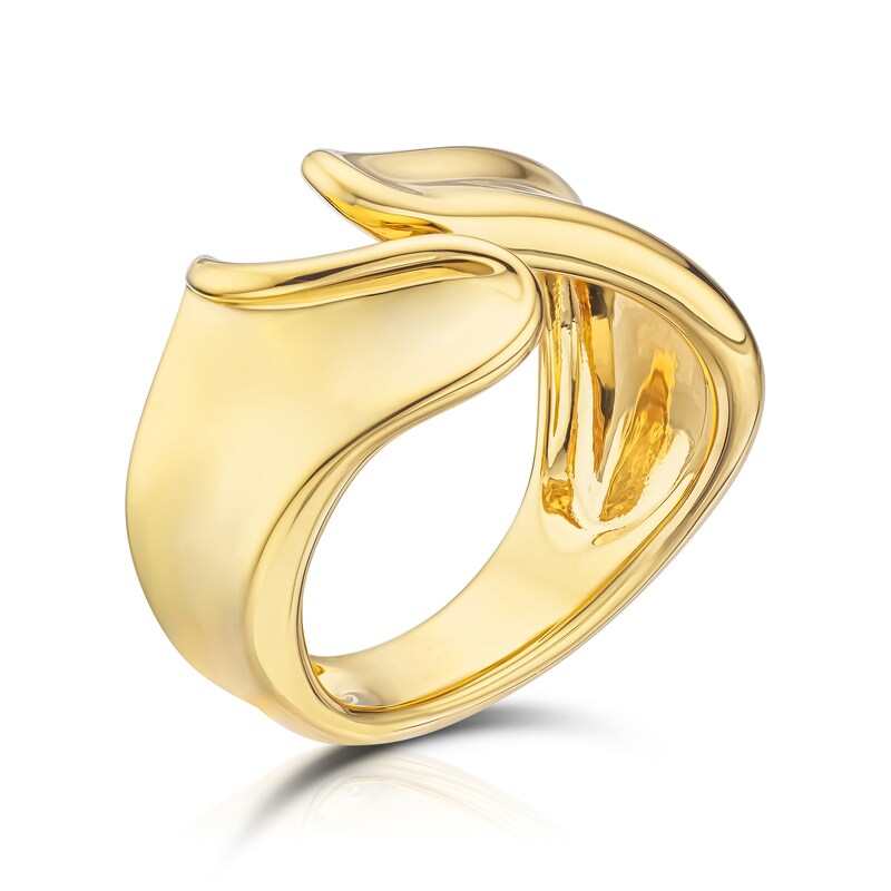 Sterling Silver & 18ct Gold Plated Vermeil Open Ring