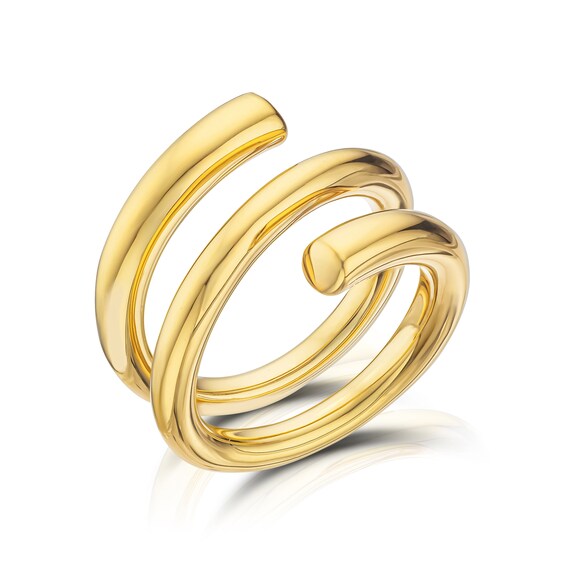 Sterling Silver & 18ct Gold Plated Vermeil Wrap Around Ring