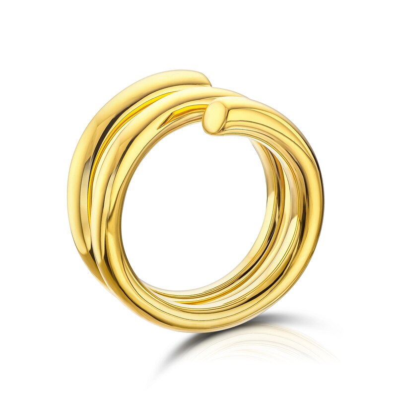 Sterling Silver & 18ct Gold Plated Vermeil Wrap Around Ring