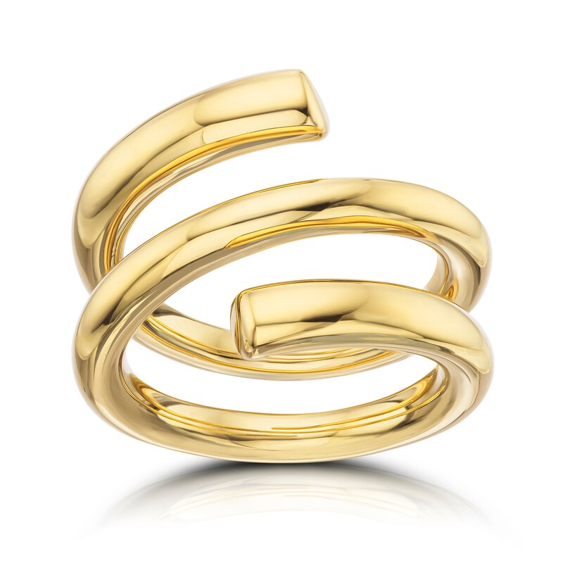 Sterling Silver & 18ct Gold Plated Vermeil Wrap Around Ring
