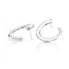 Thumbnail Image 1 of Sterling Silver Open Hoop Stud Earrings