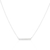 Thumbnail Image 1 of 9ct White Gold Diamond Pavé Bar Necklace