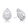 Thumbnail Image 0 of Platinum 1ct Diamond Pear Cluster Stud Earrings