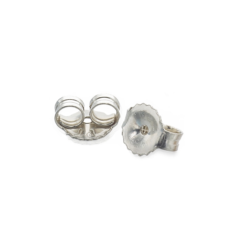 Platinum 1ct Diamond Emerald-Cut Cluster Stud Earrings