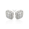 Thumbnail Image 3 of Platinum 1ct Diamond Cluster Cushion Stud Earrings