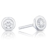 Thumbnail Image 0 of 9ct White Gold 0.25ct Diamond Rubover Stud Earrings