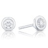 Thumbnail Image 1 of 9ct White Gold 0.25ct Diamond Rubover Stud Earrings