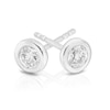 Thumbnail Image 2 of 9ct White Gold 0.25ct Diamond Rubover Stud Earrings