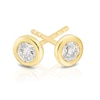 Thumbnail Image 2 of 9ct Yellow Gold 0.25ct Diamond Rubover Stud Earrings