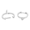 Thumbnail Image 1 of 9ct White Gold 0.10ct Diamond Rubover Hoop Earrings