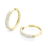 Thumbnail Image 0 of 9ct Yellow Gold 1ct Diamond Double Row Huggie Hoop Earrings