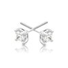 Thumbnail Image 2 of 18ct White Gold 0.50ct Diamond Princess Solitaire Earrings
