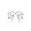 Thumbnail Image 2 of 18ct White Gold 1ct Diamond Princess Solitaire Earrings