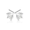 Thumbnail Image 2 of 18ct White Gold 0.75ct Diamond Princess Solitaire Earrings