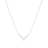 Thumbnail Image 1 of 9ct White Gold Diamond Pavé V Shape Necklace