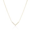 Thumbnail Image 0 of 9ct Yellow Gold Diamond Pavé V Shape Necklace