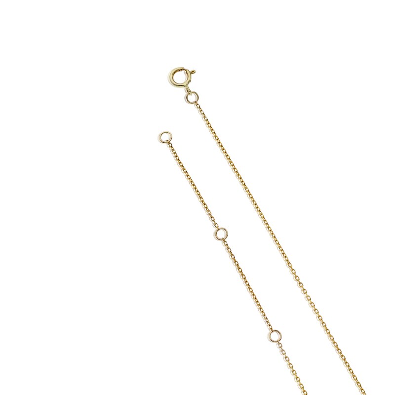 9ct Yellow Gold Diamond Pavé V Shape Necklace