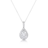 Thumbnail Image 0 of Platinum 1ct Diamond Pear Shape Cluster Pendant