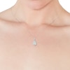 Thumbnail Image 1 of Platinum 1ct Diamond Pear Shape Cluster Pendant