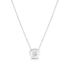 Thumbnail Image 0 of 9ct White Gold 0.25ct Diamond Rubover Necklace