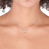 Thumbnail Image 1 of 9ct White Gold 0.25ct Diamond Rubover Necklace